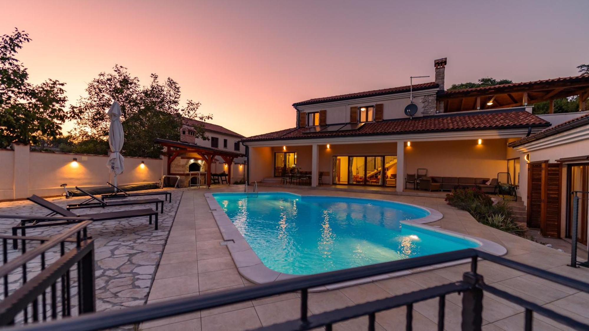 Villa Arton Heated Swimming-Pool Žminj Εξωτερικό φωτογραφία